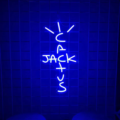 Custom Neon Sign Cactus Jack LED Neon Sign Light Home Bedroom Decoration Art Wall Decor Housewarming Gift Creative Birthday Gift