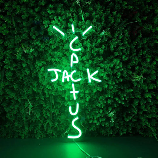 Custom Neon Sign Cactus Jack LED Neon Sign Light Home Bedroom Decoration Art Wall Decor Housewarming Gift Creative Birthday Gift